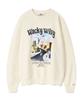 WACKY WILLY Illustration Artwork Sweatshirt Cream