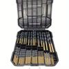 Bohrer-Set Premium HSS Schwarzgold beschichtete Spiralbohrer 99-teilig