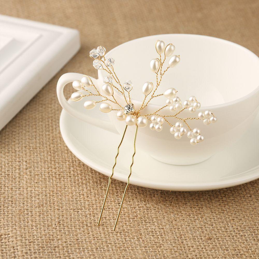 Beautiful Wedding Jewelry Accessories Hairpins Pearl Hair Pin Bridal Clips Bridesmaid Tiara