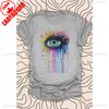 Dripping Eye TShirt Vibrant Graphic Tee Unique Artistic Design Unisex Men Women Shirt Creative Design Fashion Hip Hop Streetwear