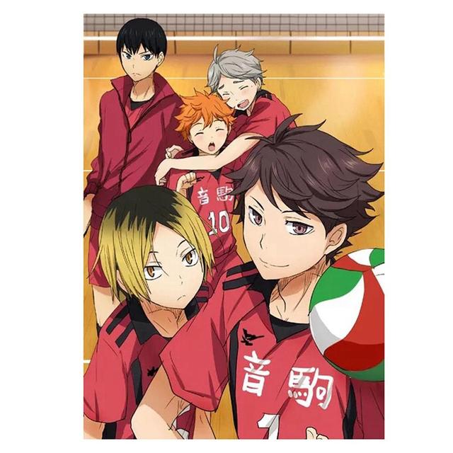 Anime Poster Volleyball Boy Canvas Painting Haikyuu Japanese Style Cartoon Poster Cuadros Wall Art Pictures for Living Room