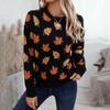 Vintage Strickware Locker Pullover Print Langarm Rundhals Pullover Oberteil für Herbst Winter