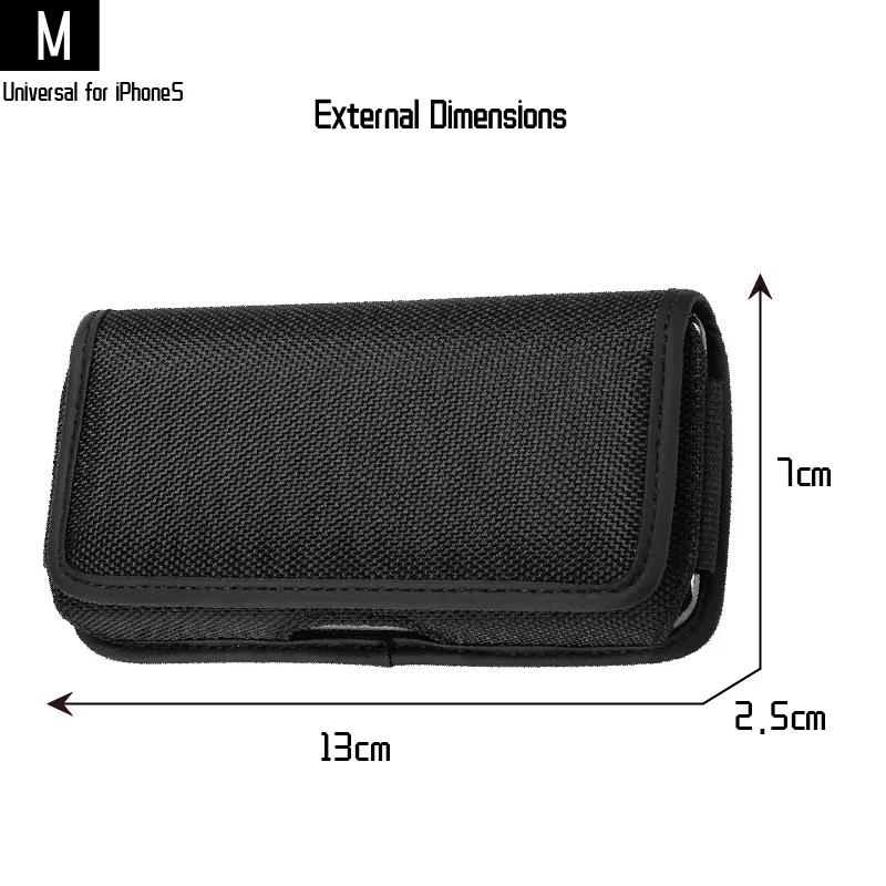 Men Mobile Phone Waist Bag Women Small Nylon Cell Phone Holster Storage Waist Fanny Pack Purse with Belt Loop Bum Bag 4 Size