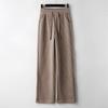 Women's Spring and Autumn Solid Color Pants High Waist Casual Pants