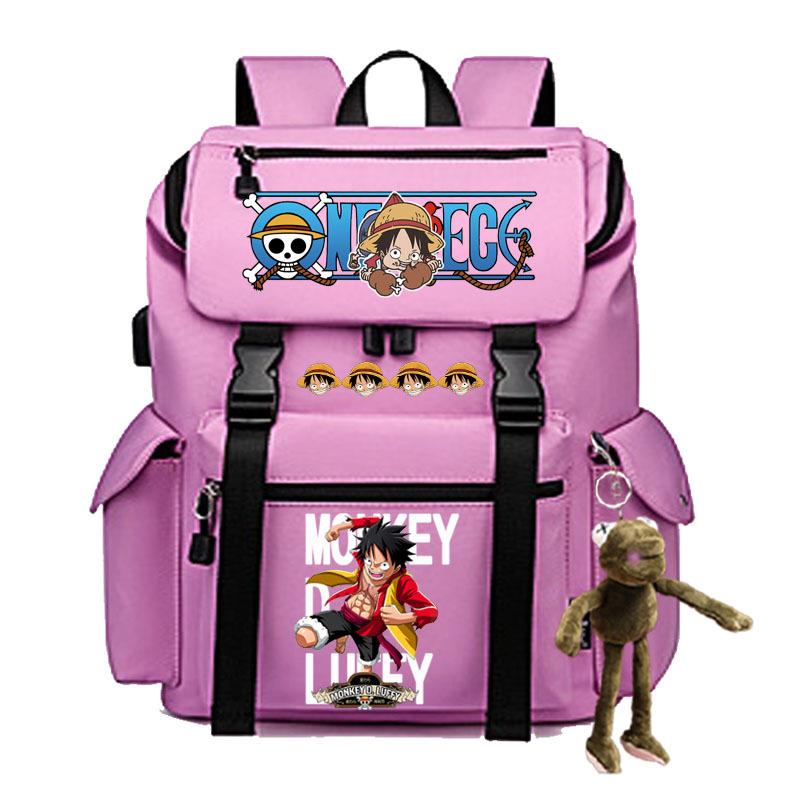 2024 grenzüberschreitend neu beliebt ONE PIECE Cartoon-Muster Rucksack Studenten große Kapazität Laptop
