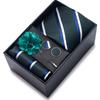 New Tie Men'S Suit Accessories Cufflinks Square Scarf Corsage Tie Premium Suit Gift Box Packaging