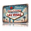 Panneau Mural Décoratif Style Rétro Las Vegas Unique Facile à Accrocher pour Chambre à Coucher Cuisine Salle à Manger Bar Fer Durable pour la Maison