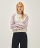 Malittepeulangsowajeobeo W Block Classic Logo Raglan Crop Sweatshirt Light Purple