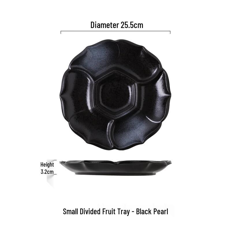 ZISIZ Multi-Compartment Ceramic Fruit Plate