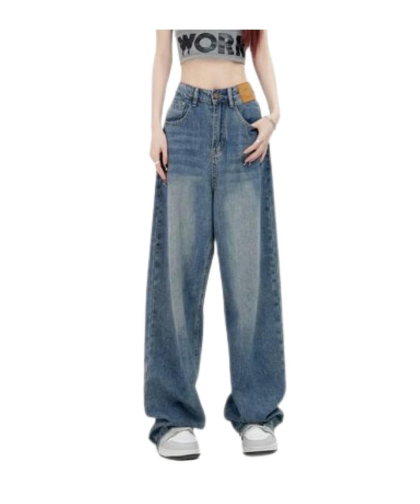 Lunenon Soleil Baggy Denim Perfect for Spring and Plus and Fits Shorter Legs Women's High-Waisted Wide-Leg Pants, Flattering, Elongating, Slimming,