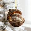 2D Forest Animal Acorn Ornaments Cozy Forest Christmas Tree Ornaments Woodland Creature Acrylic Hanging Ornament for Home Party Decor
