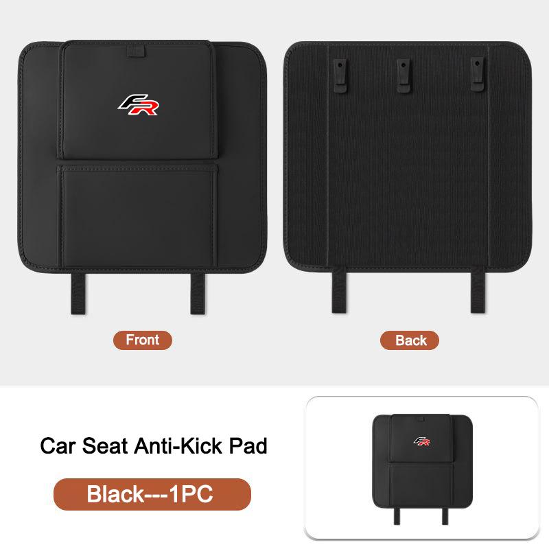 Leather Car Anti-Kick Pad Seat Back Protector Storage Pocket For Seat Leon FR FR+ Cupra Ibiza Altea Exeo Formula Racing Alhambra
