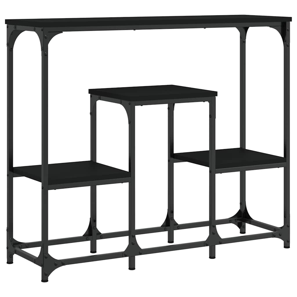 Console Table Black 89.5 x 28 x 76 cm Particleboard