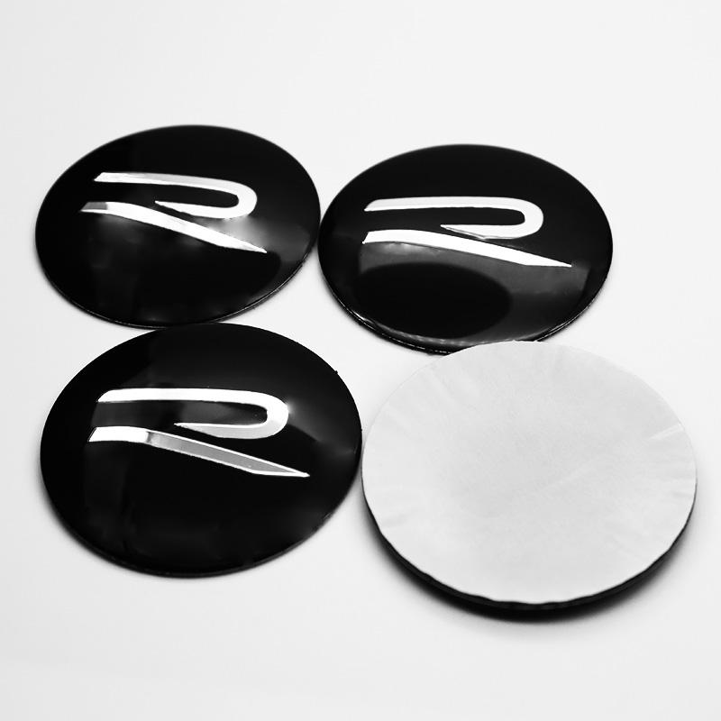 4Pcs 56mm Auto Rad Mitte Abdeckung Aufkleber Radkappe Auto Zubehör Für R Golf Motion GTI Polo Touran Octavia