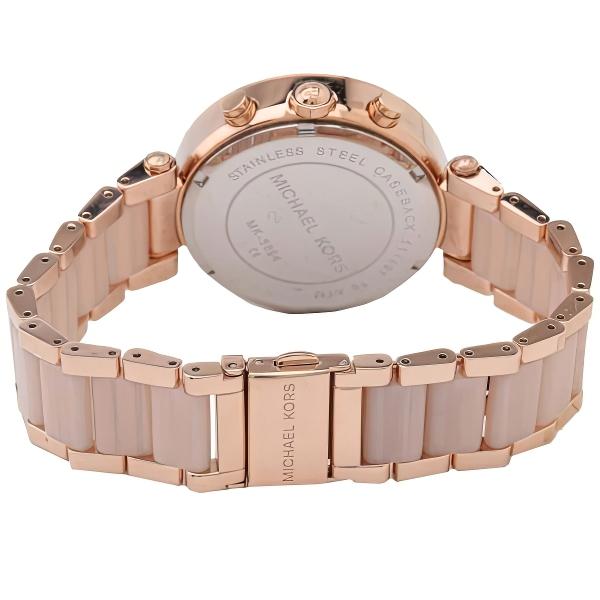 Michael Kors MK5896 Parker Χρονογράφος Γυναικείο Ρολόι Ροζ Χρυσό