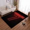 "Black Carpet with Neon Ronaldo 7 Design for Living Room Decor" Suitable for Use As an Anti-slip for Living Room Bedroom Sofas