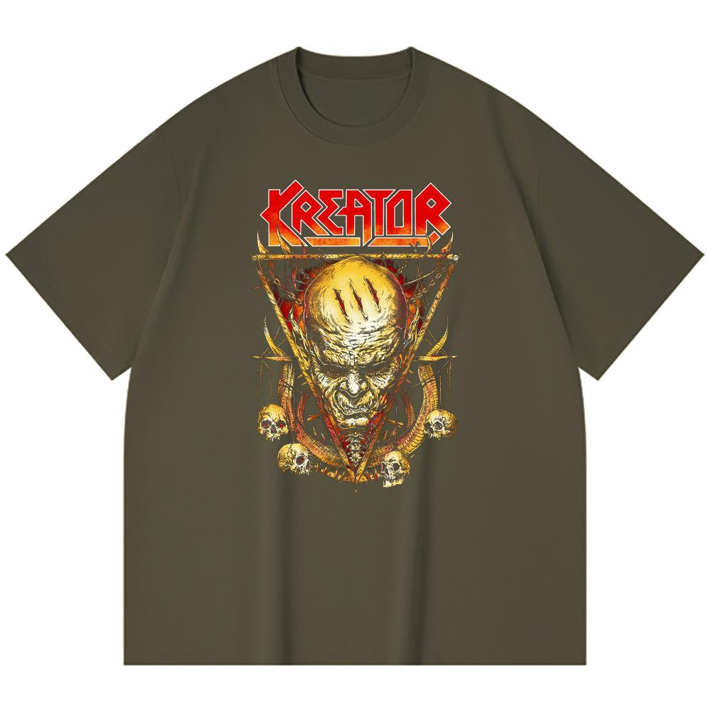 230 Gsm 100% Cotton Heavy Metal T-Shirt  Rock Band Popular Music Print Unisex Heavy Cotton T Shirt