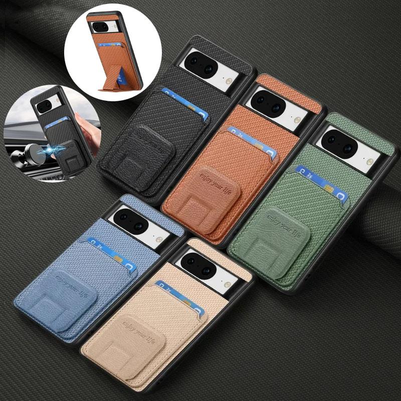 Husă din piele pentru Google Pixel 10 Pro XL, suport magnetic invizibil, portofel cu slot pentru card, husă pentru Pixel 10Pro 9 Pro XL 9A 8 Pro 8A 7