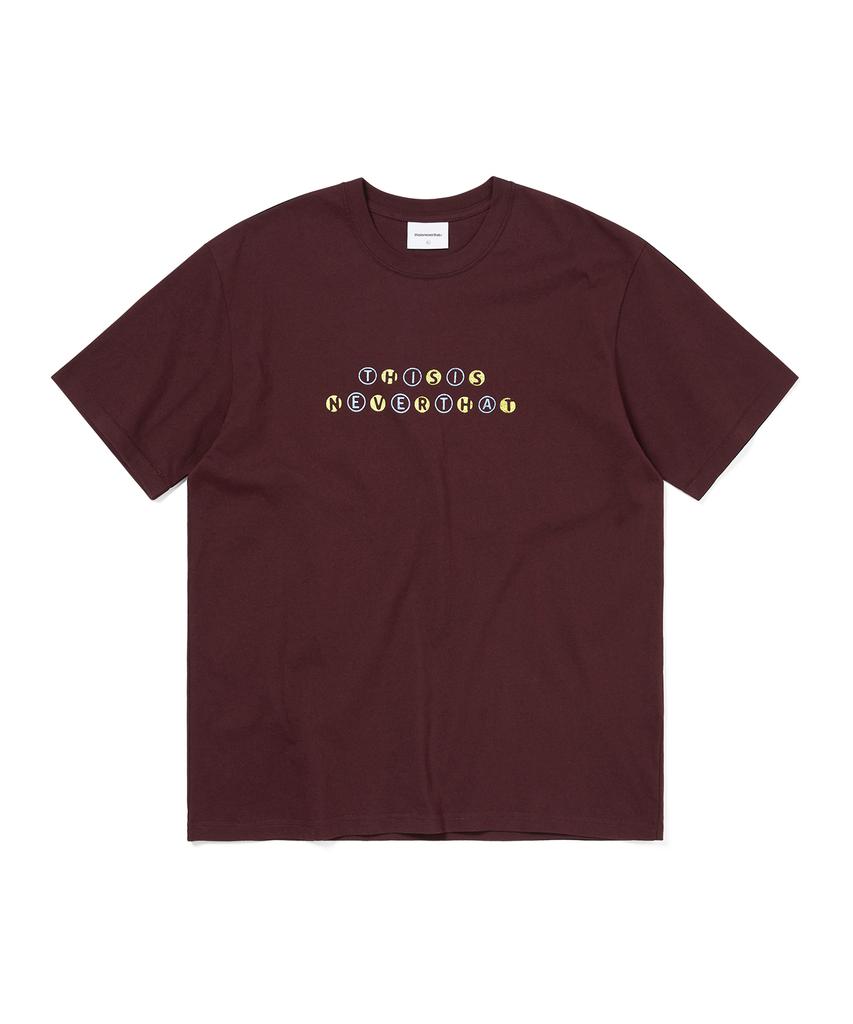 THISISNEVERTHAT Orb Type Tee Burgundy