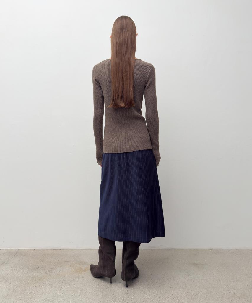 Daiaegeuneol Diagonal Button Knit (Brown)