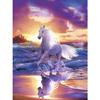 Pittura diamante 5D fai da te che corre cavallo bianco diamante ricamo punto croce decorazioni per la casa regali fatti a mano