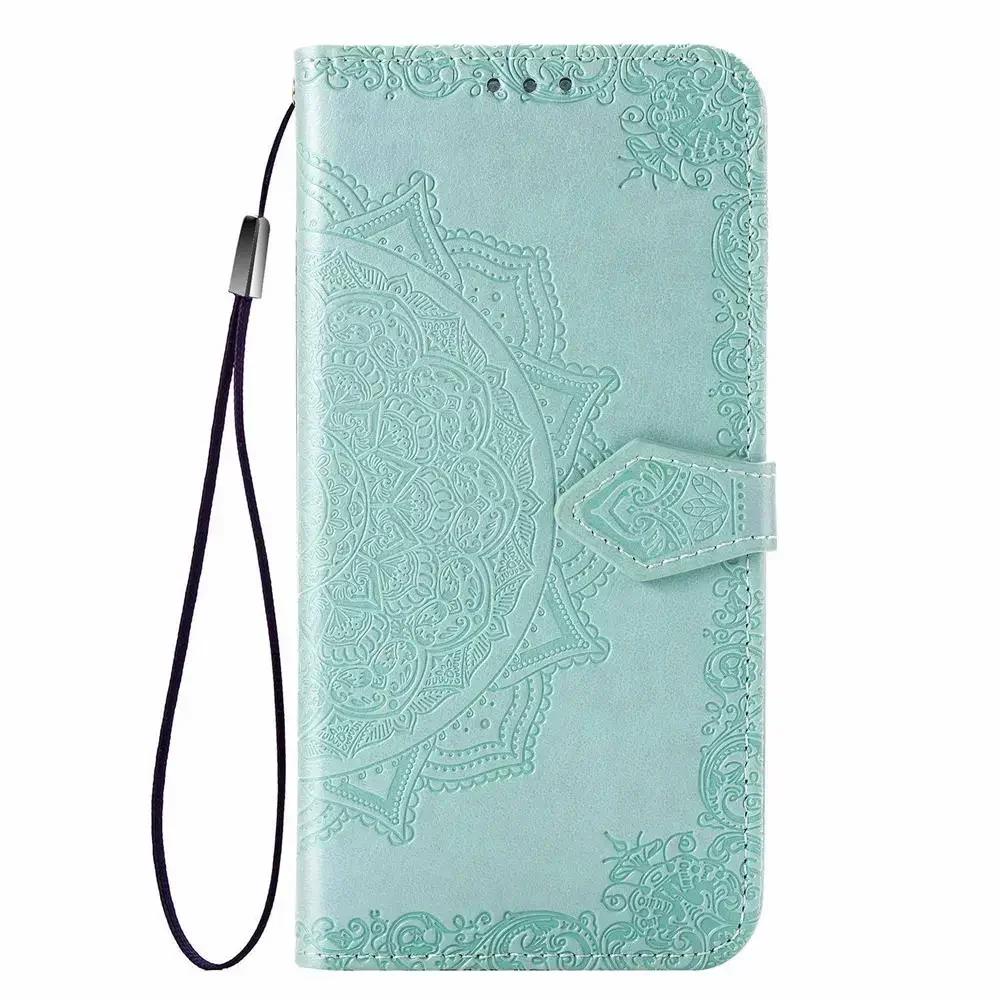 S25 S21 S 22 Ultra S23 S24 Mandala Leder Karten Geldbörse Hülle für Samsung S20 FE Flip Case Samsung Galaxy S22 Plus 25 S26 Abdeckung