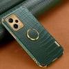 Crocodile Leather Texture Plating Soft Case for Redmi Note 12 Pro Plus 12s Note 12 4G 5G 12C 11S 11 Pro Magnetic Ring Holder Stand Cover