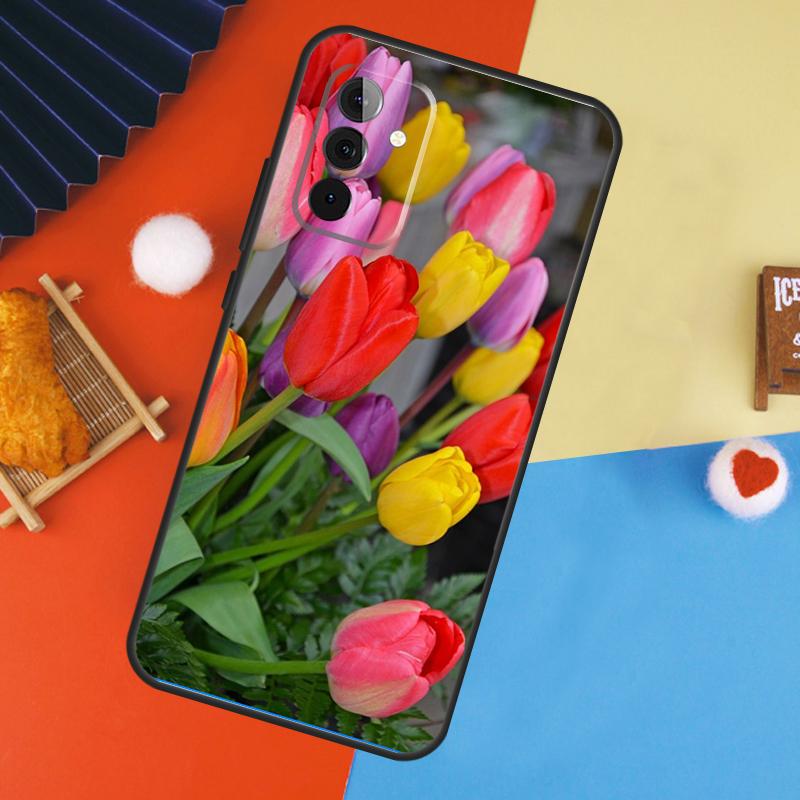 Tulip Flower Colorful For Samsung Galaxy A13 A23 A33 A53 A15 A25 A35 A55 A51 A71 A12 A32 A52 A14 A34 A54 Case