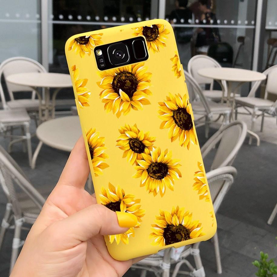 Shockproof Case For Samsung S8 Plus SM-G955F Cover Colorful Daisy Cactus Soft Matte Phone Case For Samsung S8 S 8 S8+ G950F Capa