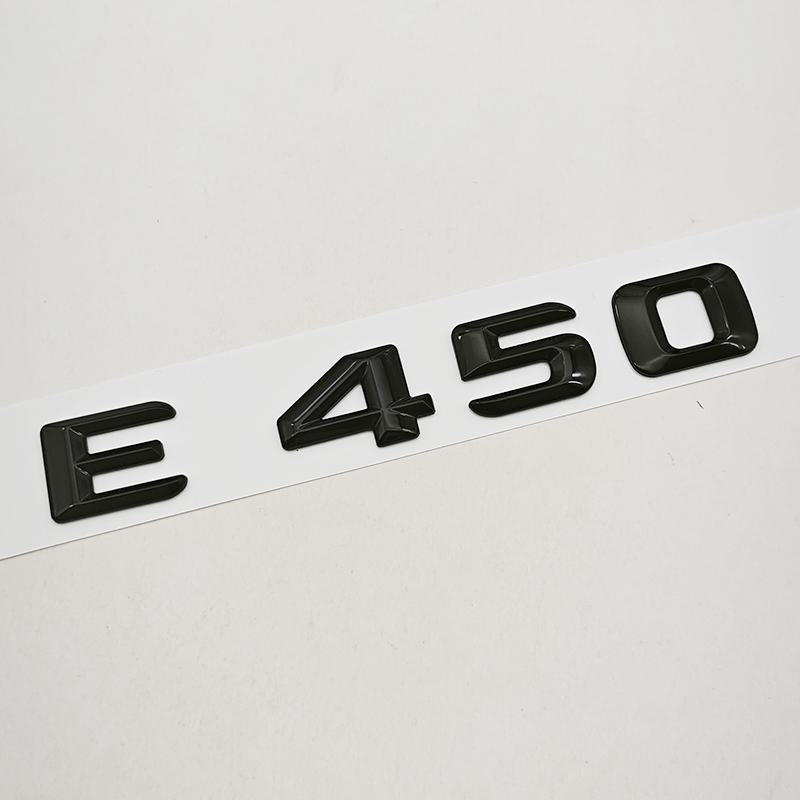 3D ABS Car Letter Logo E400 E450 4MATIC Rear Trunk Sticker Emblem For Mercedes Benz E Class E400 E450 W213 Auto Tail Accessories XV7