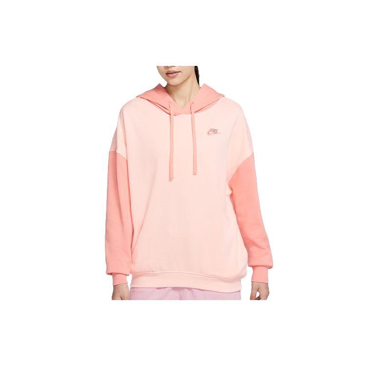 Nike Sports Casual Hooded Pullover Sweatshirt Women Sweatshirt Pink DJ5483-666