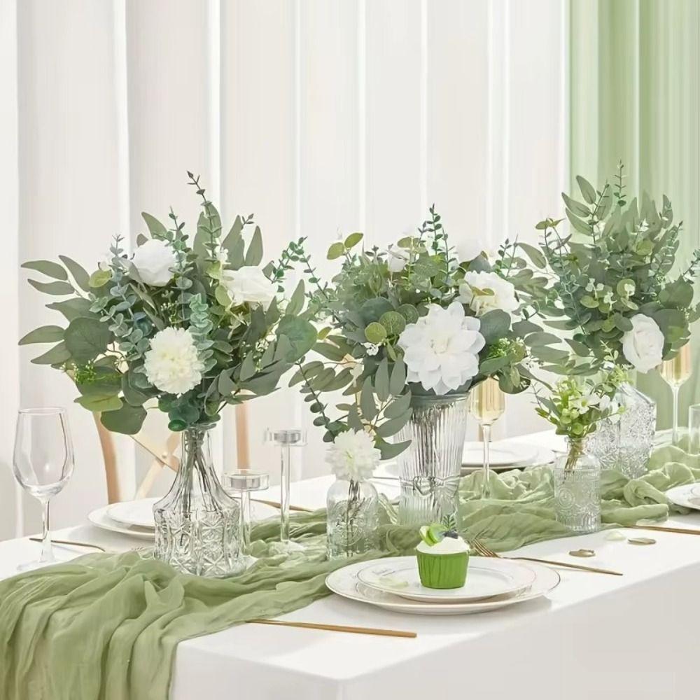 70 PCS Eucalyptus Leaves Artificial Flowers Bouquets DIY Mixed Floral Decor Bulk Home Decor Floral Arrangement