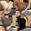 2025 Chic Retro Round Neck Short-Sleeve T-Shirt for Women - Trendy Korean Style Spring Fashion