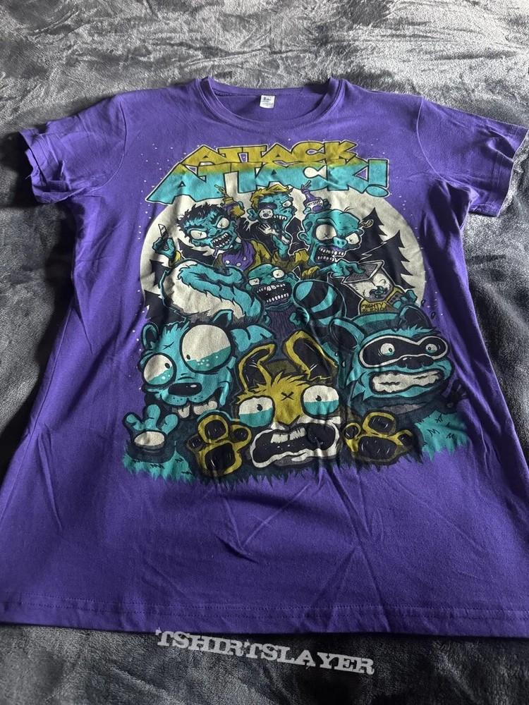Attack Attack Band Retro Style Purple Short Sleeve Unisex T Shirt NH27436 Unisex T-Shirt