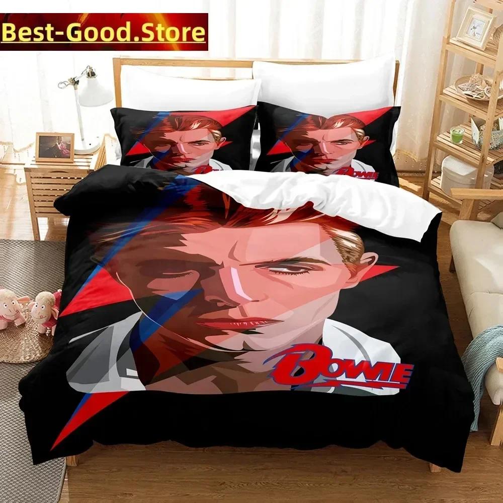 David Bovie Beding Set Printed Bed Linen Set With Pilowcase Bed Soft Duvet Cover Soft Single Double Quen Super King-Sized Dimensionsd Dimensions Bed