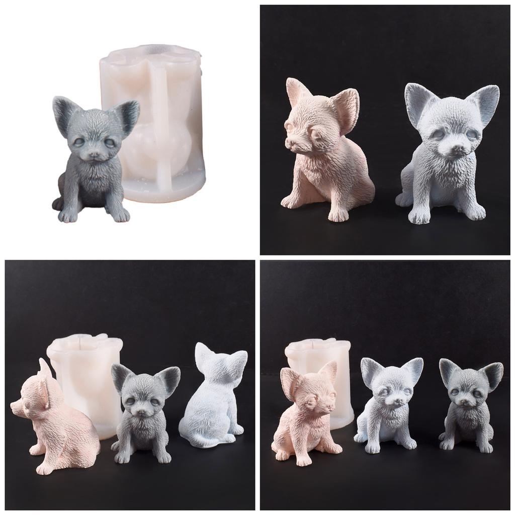 Silicone Candle Moulds Soap Molds French Bulldog Shape Wax Mould Hand-Making Mold Hand-Making Accessories for Wax Craft