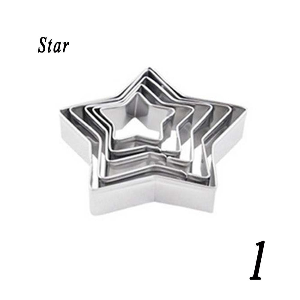 Steel Pastry Cutter Heart&Star Shape Cake Baking Mold Cookie Cutter Cooking Tools Biscuit Moulds