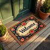 Vintage Floral Welcome Door Mat Rug Carpet Oriental Pattern Home Decoration for Entryway Patio Door Mat Kitchen Rug Welcome Mat