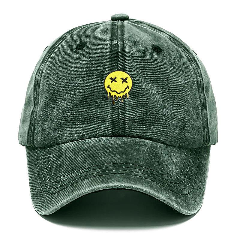 Customize Graffiti Smile Washed Cotton Baseball Cap For Men Women Embroidery Unisex Vintage Trucker Dad Hip Hop Hat Streetwear