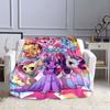 My Little Pony Blankets Unicorn Flannel Blankets Super Soft Throw Blankets for Sofa Couch Living Rooms Cartoon Blankets