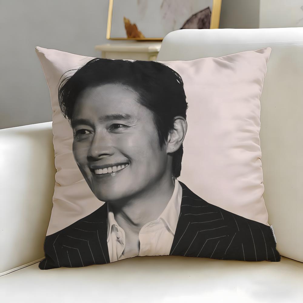 popular celebrity Musife Lee Byung Hun Cushion Cover Soft & Easy-Wash Pillow Case – Versatile for Couch, Bed, Travel and Office