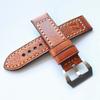 MERJUST Ruční výroba 20MM 22MM 24MM 26MM pravá kůže F4 Červenohnědý řemínek k hodinkám Náramek pro PAM Big Pilot Strap