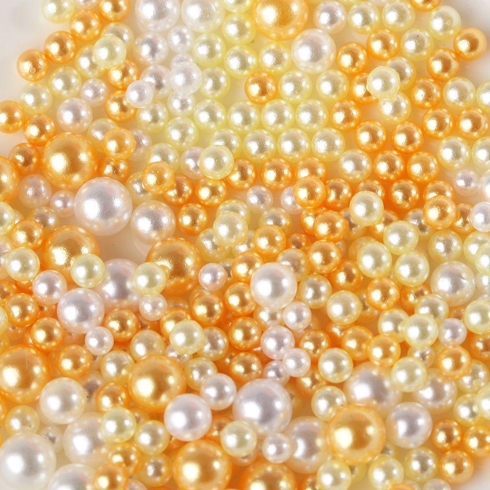 500pcs/bag New Art Scrapbook Filler Necklace Jewelry Making UV Resin Imitation Pearl Beads No Hole