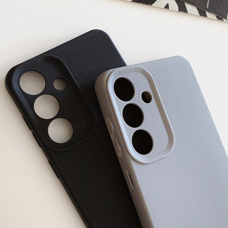 Silicone Candy Color Phone Case for Samsung S25 S24 S22 Ultra S23 S21 S20 Fe A55 A54 A53 S26 A35 A34 A15 A16 A14 A17 A37 A57 5G Leather Texture Cover