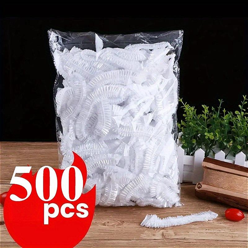500pcs Reusable Thickened Elastic Food-grade Plastic Wrap, Stretchable Bowl Covers, for Kitchen Fresh-keeping