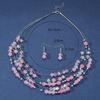 Bohemia Necklace Earrings Set for Women Beads Jewelry Sets Multilayer Choker