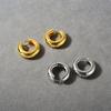 Simple Titanium Steel Earrings Round Geometric Simple Neutral Wind Ear Buckle Ear Jewelry Does Not Fade