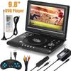 9,8 Zoll tragbarer Heim-Auto-DVD-Player VCD CD Spiel TV-Player USB Radio Adapter UKW-Radio Empfangsgerät