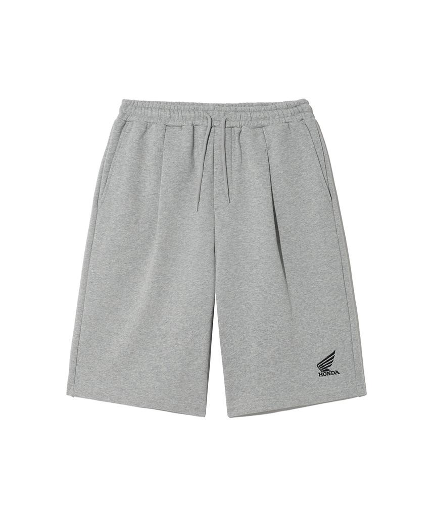 PHYPS MOTORCYCLE Honda Original Wing Logo Bermuda Sweat Pants_Gray