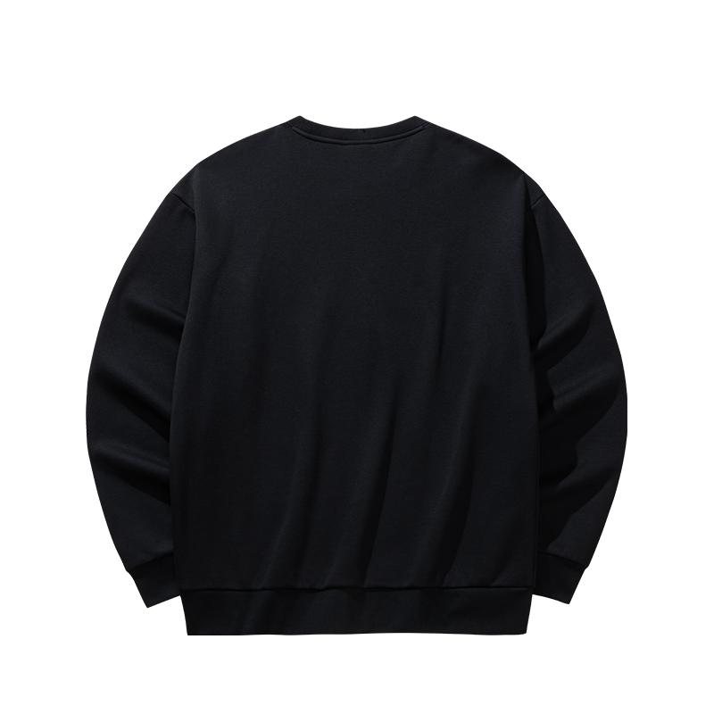 Anta Groot Logo Casual Mode Sport Veelzijdig Campus Woon-werk Verkeer Los Comfortabel Fleece Dik Warm Pullover Sweatshirt Heren sweatshirt 952548702-4